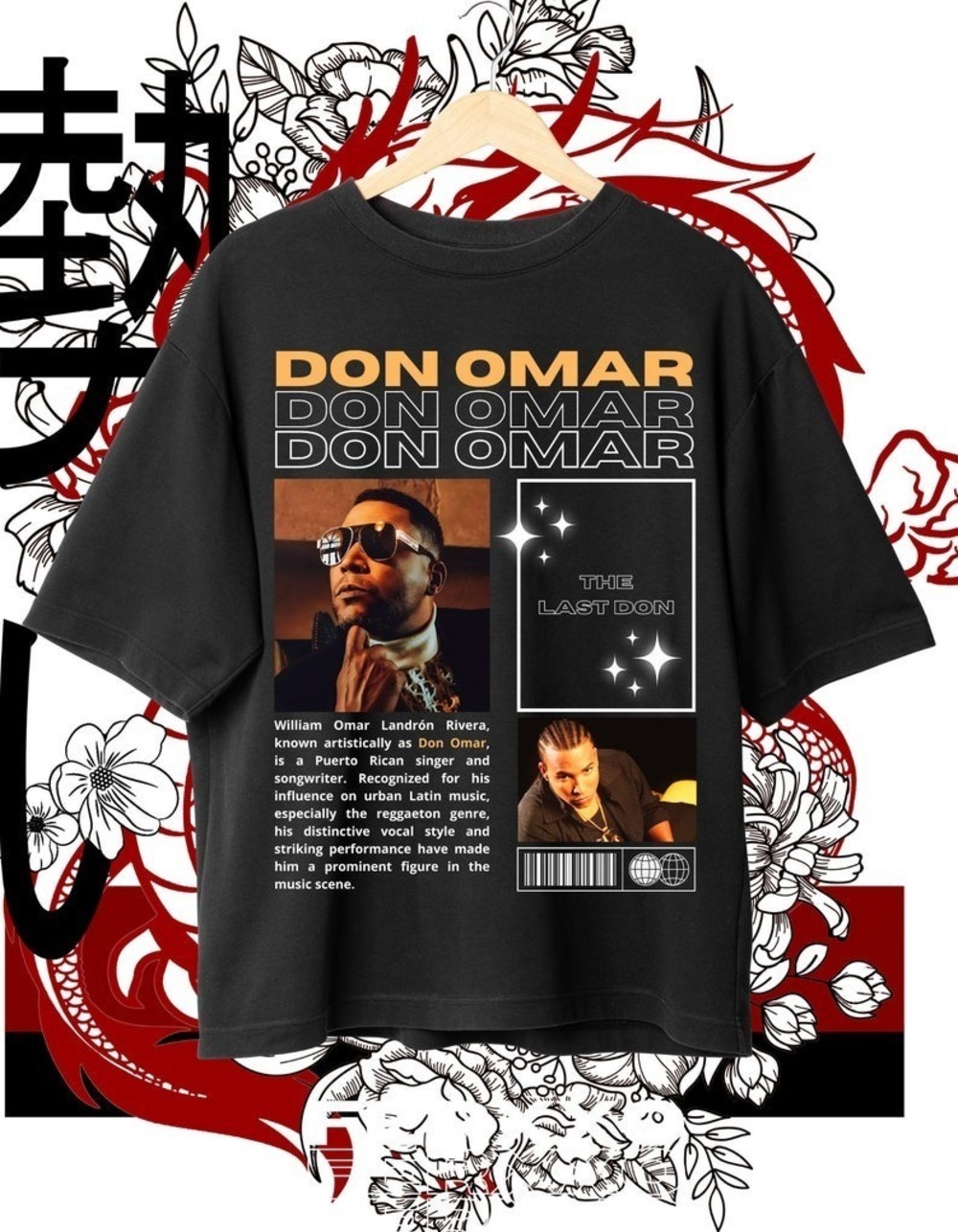 Don Omar Black Shirt